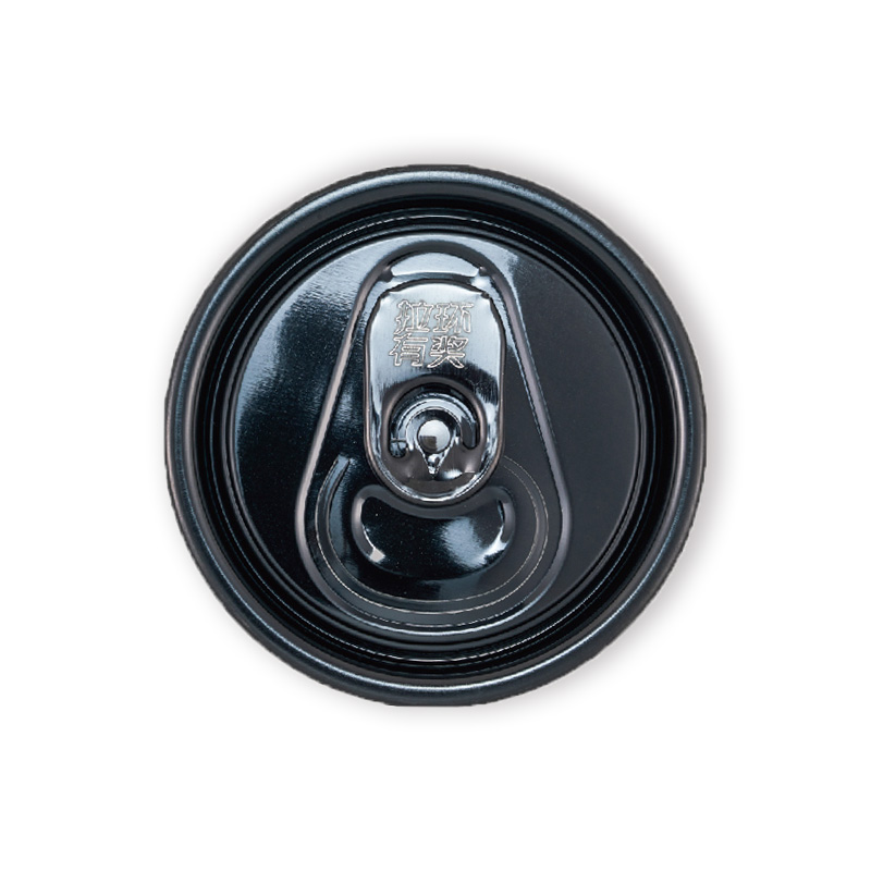 Tampa de lata de fácil abertura 200DIA B64 para lata de bebida de 2 peças preta SOT